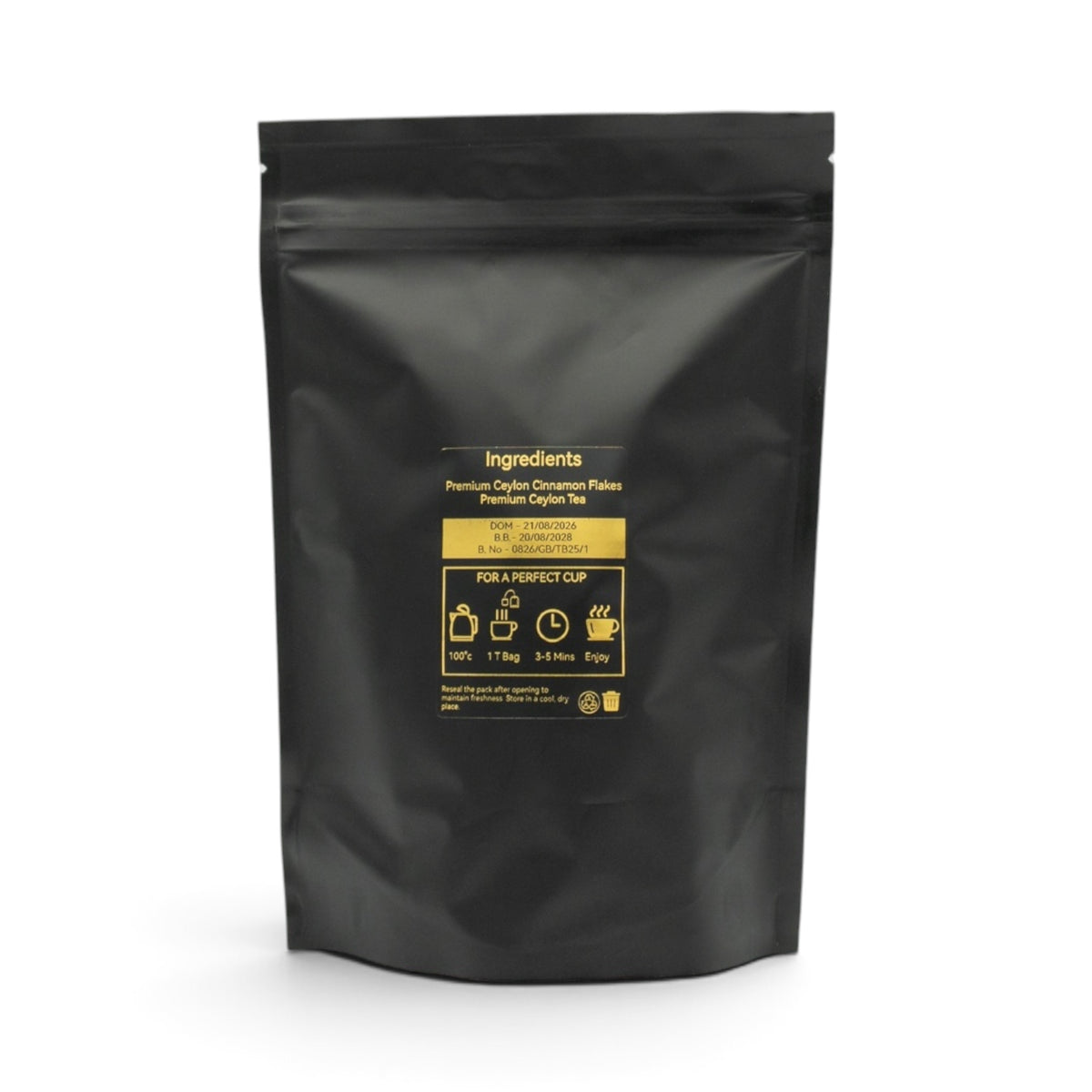 Golden Brew Tea Bags | Alba Grade Ceylon Cinnamon Flakes & Premium Ceylon Tea