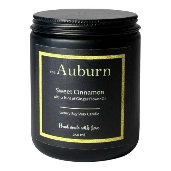 The Auburn Sweet Cinnamon soy wax candle