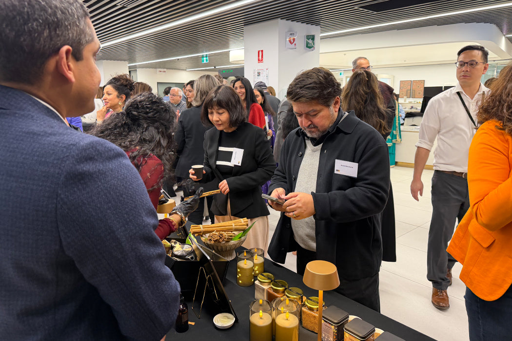The Auburn tasting table at the CPA Australia Diwali evening, October 2025.