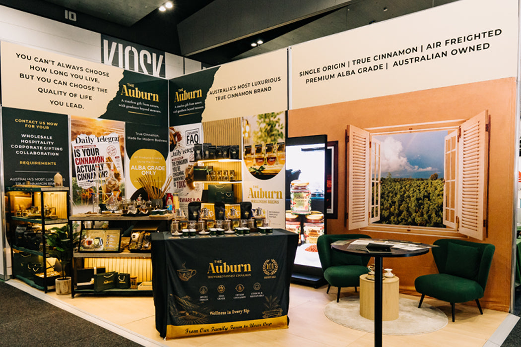 The Auburn team at their Fine Food Australia 2026 stand