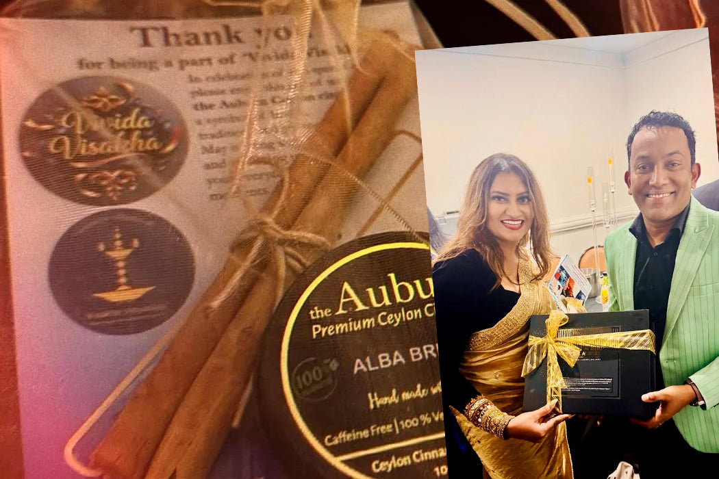 Auburn gifts on the tables at the Vivida Vishaka Dinner Dance 2025.