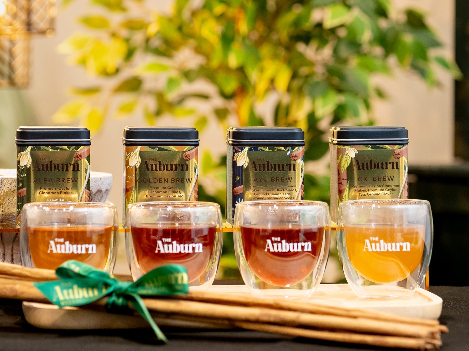 The four Auburn brews in their tins